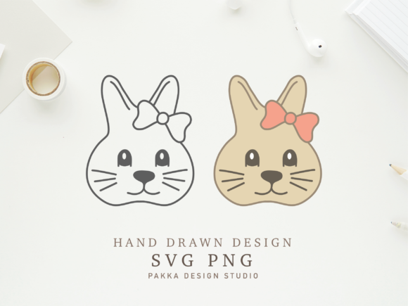 Cute Bunny Face Easter Bandana: A Versatile Graphics Asset for Crafts