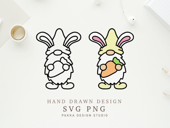 Cute Easter Gnome Carrot Svg Png for Graphics and Crafts