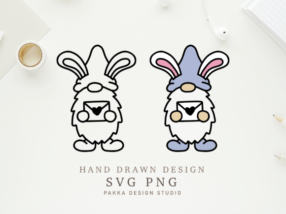 Easter Valentine Gnome Graphics for Crafts