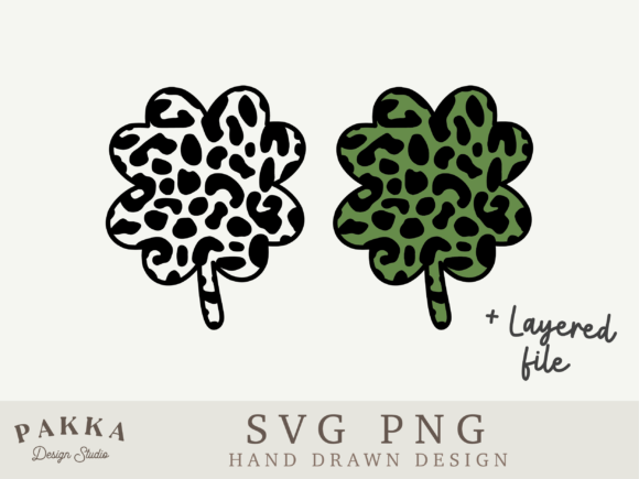 Leopard Cheetah Shamrock Svg Png for Creative Crafts