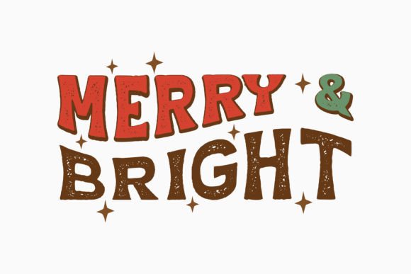 Merry and Bright Christmas SVG: A Retro Graphics Gem for Crafts