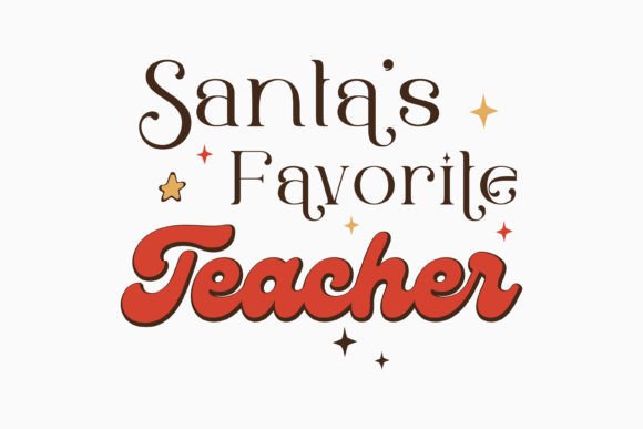 Retro Christmas Teacher Quote SVG for Crafts