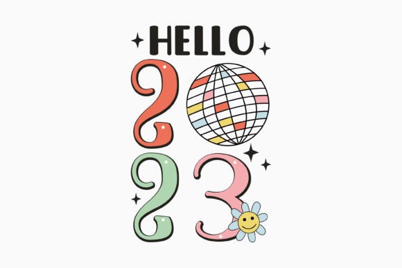 Retro New Year 2023 Quote SVG for Embroidery