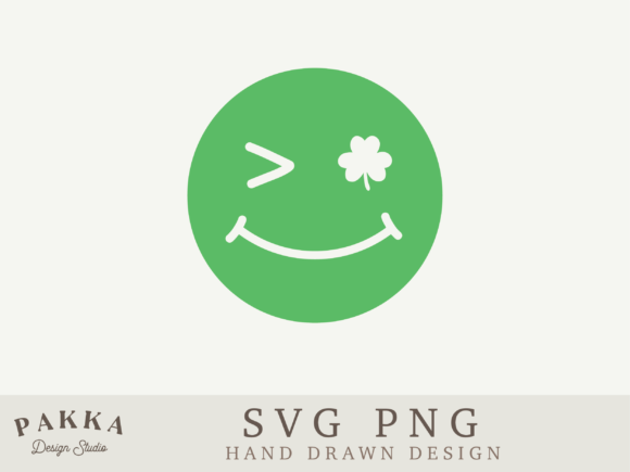 Smiley with Shamrock Eyes: A Unique Graphics Asset for Crafts